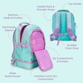 thumbnail image 3 of Bentgo Kids Prints 2-in-1 Backpack & Insulated Lunch Bag - Teal Mermaid, 3 of 6