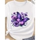 thumbnail image 1 of Butterfly Flowers Youth Short Sleeve Tee for Girls Boys Cartoon Comic, 1 of 6