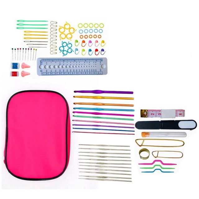 EZLIFE Juego de 100 agujas de crochet V7F7 W1G9 I3L5