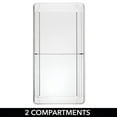 thumbnail image 3 of mDesign Plastic 2 Section Divided Closet Storage Bin, 2 Pack - Clear, 3 of 8
