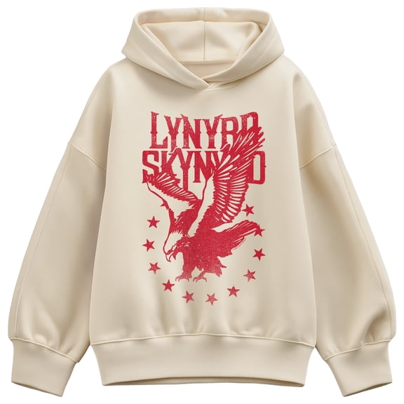 Lynyrd Skynyrd - Eagle & Stars - Women's Oversized Fleece Hoodie Sweatshirt