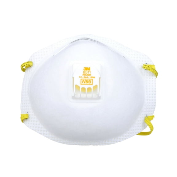 3M Cool Flow Valve Respirators, White, 8511, N95, 2 Safety Masks