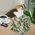 thumbnail image 2 of ZUXONGSY Butterfly Square Tissue Box Cover Green Leaf 2 Pack PU Leather Tissue Box Cover Stylish Tissue Box Cover Lightweight Facial Paper Organizer for Women Gifts for Women Friends, 2 of 7