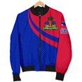 thumbnail image 3 of Nuevas chaquetas de bombardero con estampado 3D de la bandera nacional de Haití, estilo retro, para hombre y mujer, ropa de calle de manga larga, chaqueta de vuelo de gran tamaño, ropa femenina, 3 of 4