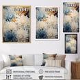 thumbnail image 4 of Designart "Elegance And Fragrance Of White And Blue Mums II" Mums Floater Framed Wall Decor, 4 of 5