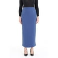 thumbnail image 2 of Indigo Ankle Length Women's Plus Size Back Split Maxi Skirt, 2 of 5