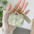 thumbnail image 3 of Case for Airpods Pro 2 3 Cute Leather Bag Flower Strawberry Heart Charging Box Cover Soft Earphone Case with TasseMingX Keyring new (beige,For AirPods 3 New), 3 of 7