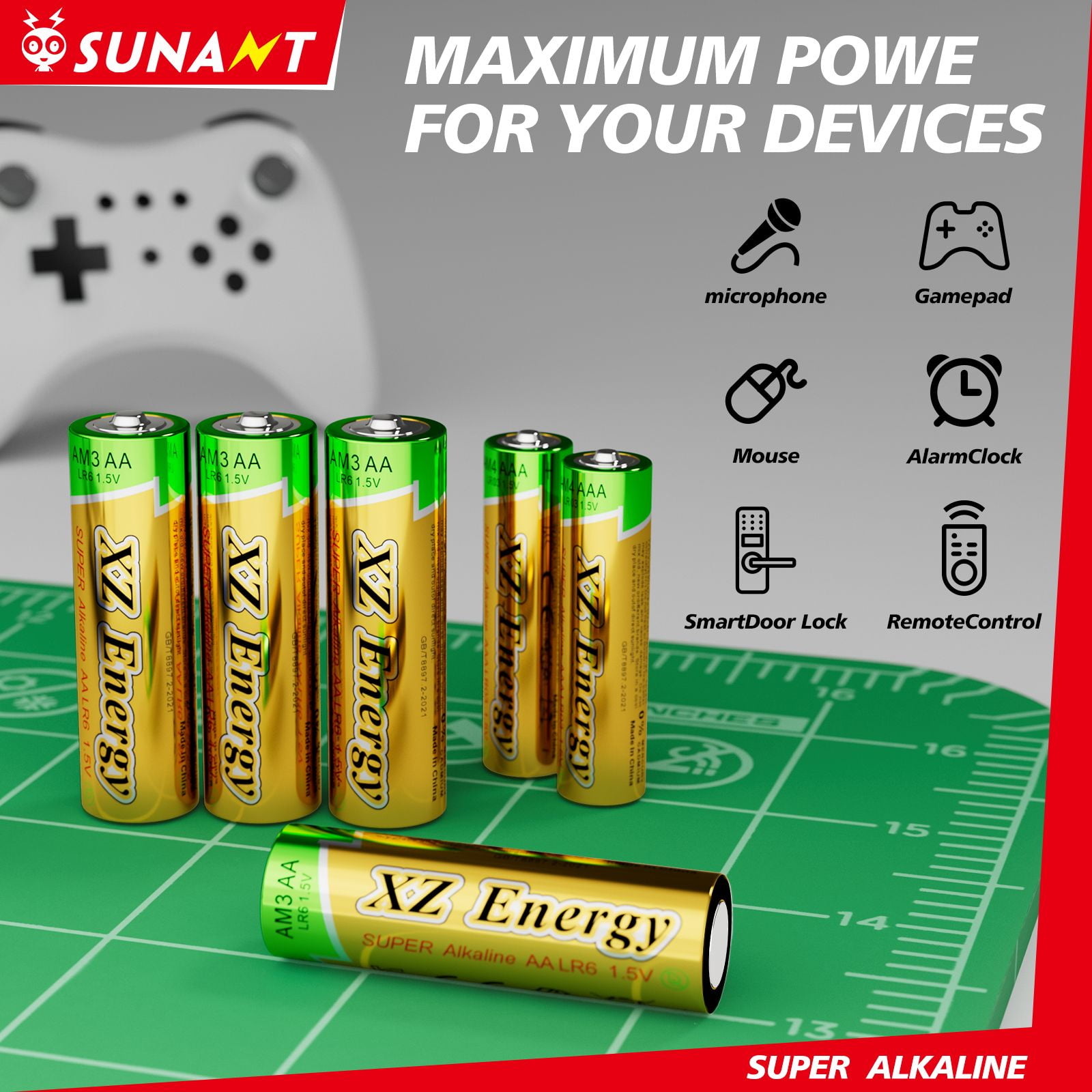 Super Alkaline Power AA Battery(40PCS), Double A Long Acting Alkaline Battery, Suitable For Home And Office Equipment