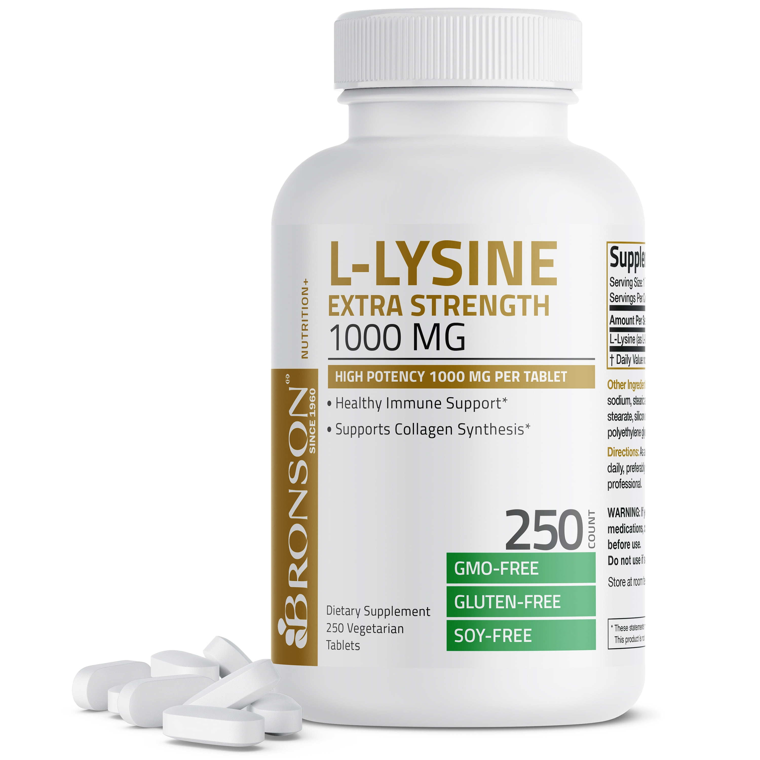 Does L Lysine Help With Belly Fat Bronson L-Lysine Extra Strength 1000 MG per Tablet High Potency, Immune