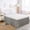 Gray, variant on Partheme 39x75in Solid Color Elastic Bed Skirt, Elastic Embedded Wrap Around Bed Skirt for Twin Full Queen, Soft Breathable Fabric Hides Under Bed Storage, Red
