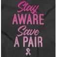 thumbnail image 2 of Aware Save A Pair Breast Cancer BCA Womens Fitted Plus Size Graphic Tee Brisco Brands 2X, 2 of 4
