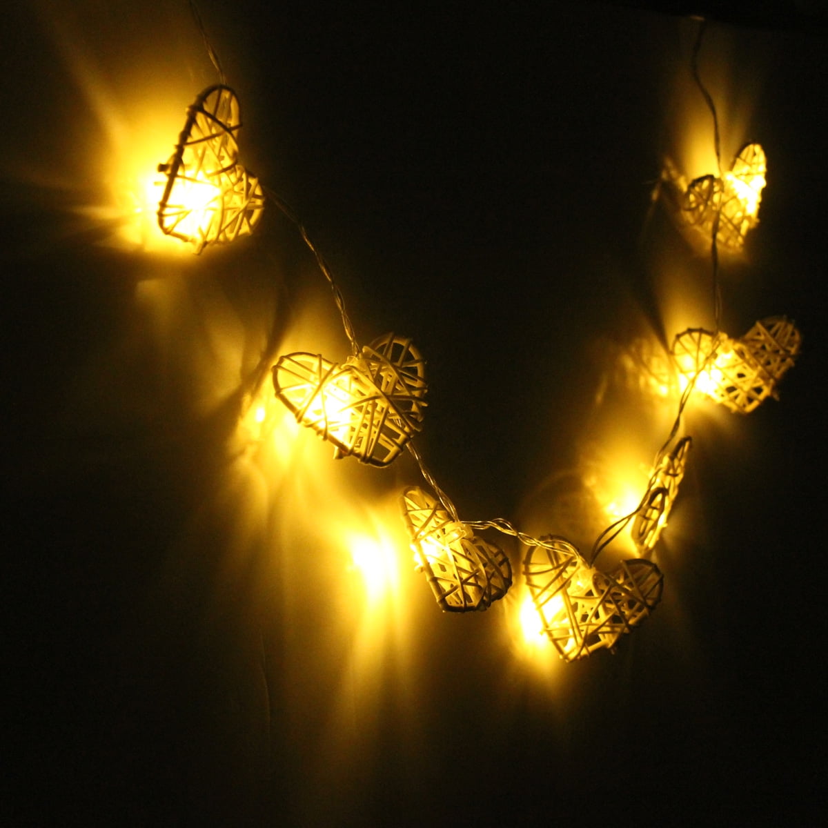 10 LED Love Heart String Light Happy Handmade Lamp Party Home Wedding ...