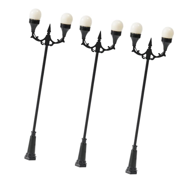3 farolas a escala 1/100 para decoración de muebles y escaparates Blanco cálido
