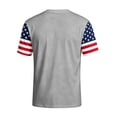 thumbnail image 4 of Zimjoy Men's 4th of July T-Shirts Patriotic Crew Neck Short Sleeve 250 Anniversary Shirts USA Flag Spliced Independence Day Shirts for Men, Gray 2XL, 4 of 5