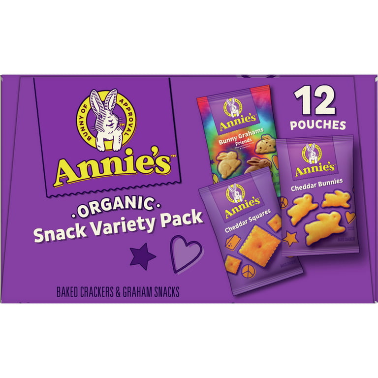 Annie's Cheddar Bunnies 5 Pack - Organic Lunchtime Snack - Yumble