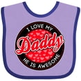 thumbnail image 3 of Inktastic I Love My Daddy Boys or Girls Baby Bib, 3 of 4