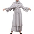 thumbnail image 2 of IBTOM CASTLE Women's Chiffon Muslim Cardigan Kaftan Middle East Arabian Abaya Dress Casual Islamic Cover up Long Dresses XL Gray, 2 of 8