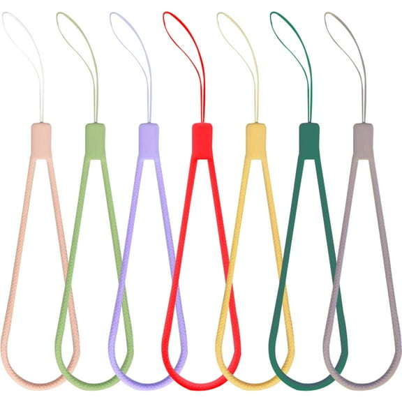WSTEER 7pcs Anti-lost Cellphone Hanging Rope Silicone Phone Case Wrist Lanyards