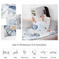 thumbnail image 5 of Fleece Blanket Abstract Starfish Jellyfish Ocean Blankets, Soft Cozy Warm Flannel Throw Blanket, Summer Seaside Coral Blanket for Bed Couch Sofa,50x60In, 5 of 9