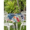 thumbnail image 2 of Outdoor Tablecloth with Umbrella Hole and Zipper, Abstract Beach Round Table Cloth 54 Inch Waterproof Tablecloth, Summer Colorful Coastal Ocean Sea Wave Picnic Table Cover for Patio Camping, 2 of 7