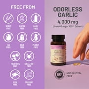 NatureWise Odorless Garlic Supplement 4000mg - Non-GMO - 180 Softgels[90-Day Supply]