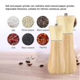 thumbnail image 3 of Salt Grinder White Wooden Pepper Grinder Sea Salt And, 3 of 5