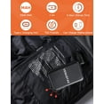 thumbnail image 6 of Venustas Women's Down Heated Jacket with Battery Pack 7.4V and Detachable Hood, 5 Heating Zones, Heated Coat for Women (Black,XS), 6 of 7