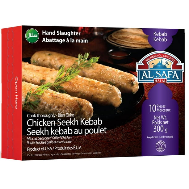Al Safa Halal Cook Thoroughly Chicken Seekh Kebab, 300 g Walmart.ca