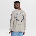 thumbnail image 2 of Men's Fanatics Cream Oklahoma City Thunder Crossover Collection Ball Screen Action Premium Long Sleeve T-Shirt, 2 of 5