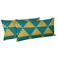 thumbnail image 2 of VargottamIndoor/OutdoorPolyester FabricLumbarPillowCover,All-Weather Waterproof Rectangular Cushion Case for Patio Furniture,12" x 20"Set of 2 -Geometric-26, 2 of 6