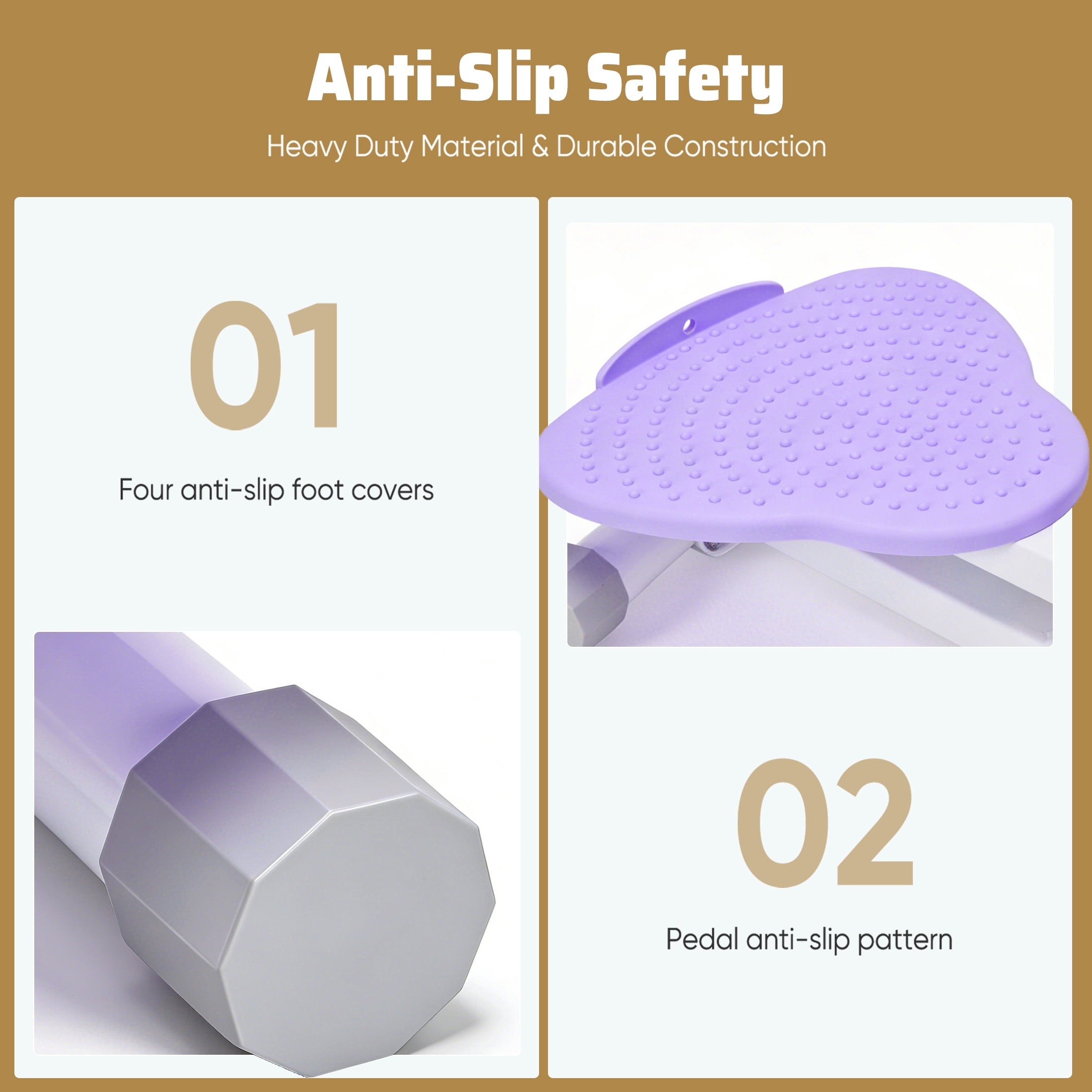 CONCETTA Waist Twister Machine Exercise, 300 lbs Weight Capacity for Waist and Abdominal, Weight Loss, Body Sculpting.Massage Base Plate and Non-Slip Surface, Noiseless, Purple