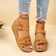 thumbnail image 1 of Zapatillas de verano para mujer, zapatos informales para mujer, sandalias con cuña de plataforma ligera Wmkox8yii  nm8325, 1 of 7