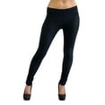 thumbnail image 3 of Vivian's Fashions Extra Long Leggings - Knit Denim, Misses Size (Black, 2X), 3 of 5