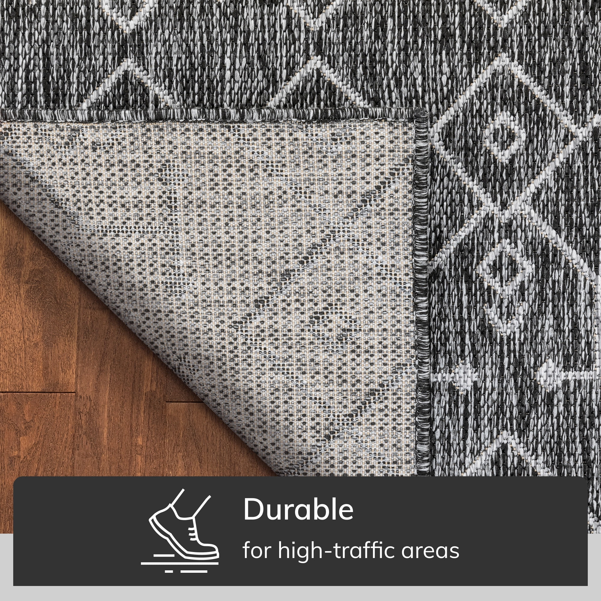 Well Woven Medusa Nord 3' x 5' Grey Moroccan Tribal Outdoor Rug