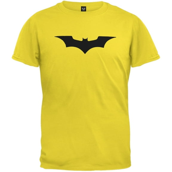 Batman - Flocked Bat Youth T-Shirt - Youth Large