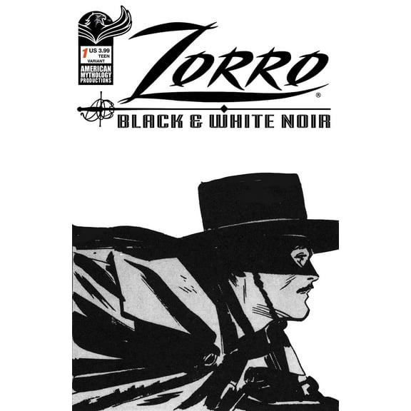 Zorro Black & White Noir #1 Cvr B Toth American Mythology Productions Comic Book