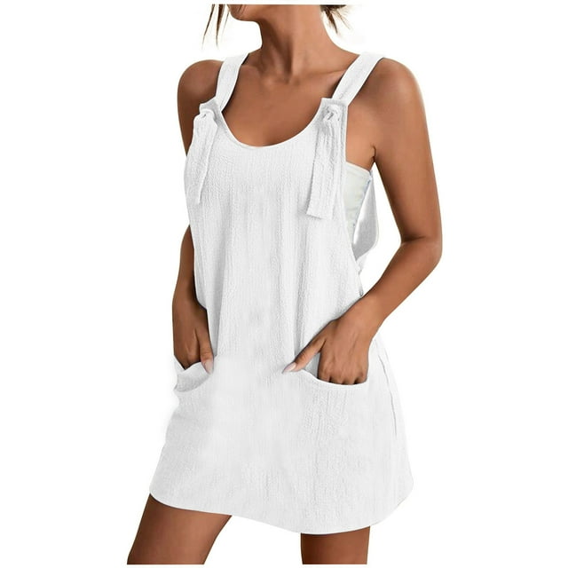 Robe d'Été pour Femmes Aguichant Mode Femmes Décontractée Confortable Aguichant Couleur Unie Poche Robe d'Été à Bretelles Robe d'Été pour Femmes avec Manches Robe d'Été avec Manches pour Femmes
