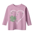 thumbnail image 3 of WOYY Little Girls St. Patrick's Day Graphic Tee 3/4 Sleeve Crewneck T-Shirt, Sizes 3-13, 3 of 3