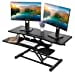 thumbnail image 3 of TechOrbits Standing Desk Converter - 42 Inch MDF Wood, Adjustable Height Sit to Stand Up Desk Riser for Home Office - Computer, Laptop & Dual Monitor Workstation - Black, 3 of 15