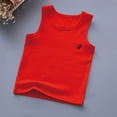 thumbnail image 2 of Tisuna Summer Kids Sleeveless Tank Top Toddler Puppy Design Print Crew Neck Vest Breathable Casual Little Boys Girls School Holiday Athletic Sportwear Red Size 1-2 Years, 2 of 4