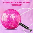 thumbnail image 6 of PP PICADOR Size 4 Soccer Ball Kids Youth, Glitter Shiny Stars Soccer Balls for Girls Boys Child 5-7 8-12 Gift Outdoors Sports Training Ball Recreation Playing Ball (Hot Pink), 6 of 8