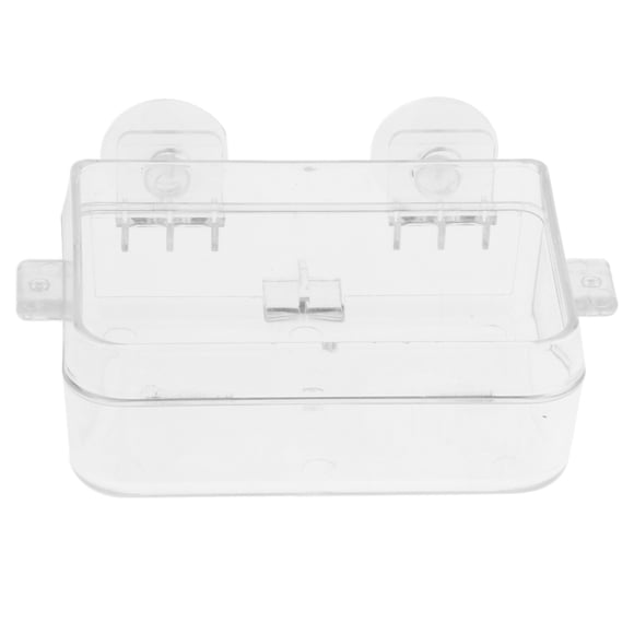 Cuenco de comida de agua para reptiles Sunnimix Tortuga transparente 8.5x6x3.5cm