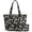 Black Daisy, variant on Tote Bag for Women, Quilted Cotton Tote Bags with Top Zipper for College Work Travel Casual Shoulder Bag Purse Handbags, Blue Patchwork