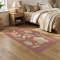 thumbnail image 2 of ODIKA 5'x7' Warm Terracotta Blossom Elegance Design Washable Area Rug Minimalist Floral Patterns for Modern Decor for Guest Room, Lounge, Apartment, Non-Slip Low Profile, Stain Resistant, 2 of 6
