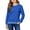 Blue, variant on Byoo Toddler Girls Solid Sweatshirt Full Sleeve Crew Neck Pullover Shirts Casual Soft Outerwear Kid Clothing