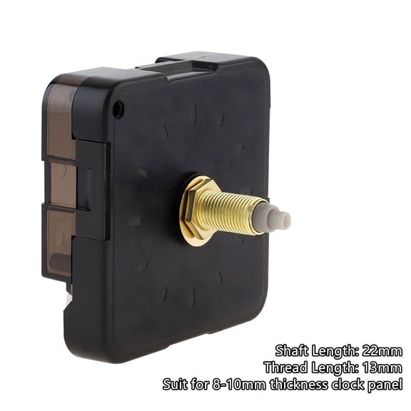 Quartz Clock Movement Mechanism Battery Operated Silent Wall Clock Motor with Long Shaft for DIY Clock Repair Replacement for 8-10mm Thickness Clock Panel