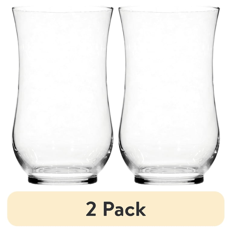 Mainstays Curved Clear Glass Hurricane Pillar Candle Holder, 11 in photo 1