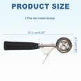 thumbnail image 2 of Uxcell 3 Pcs Cookie Scoops, Ice Cream Scoop with Trigger for Baking Cookie Dough Rice Pudding Kitchen Gadget, Black, 2 of 6