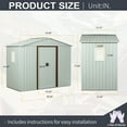 thumbnail image 6 of CarButler 8x4ft Metal Outdoor Storage Shed with Window and Lockable Sliding Doors for Garden Backyard Patio Lawn White, 6 of 7