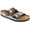 Metallic Anthracite Leather, variant on Women's Birkenstock Arizona Soft Footbed Leather Sandal